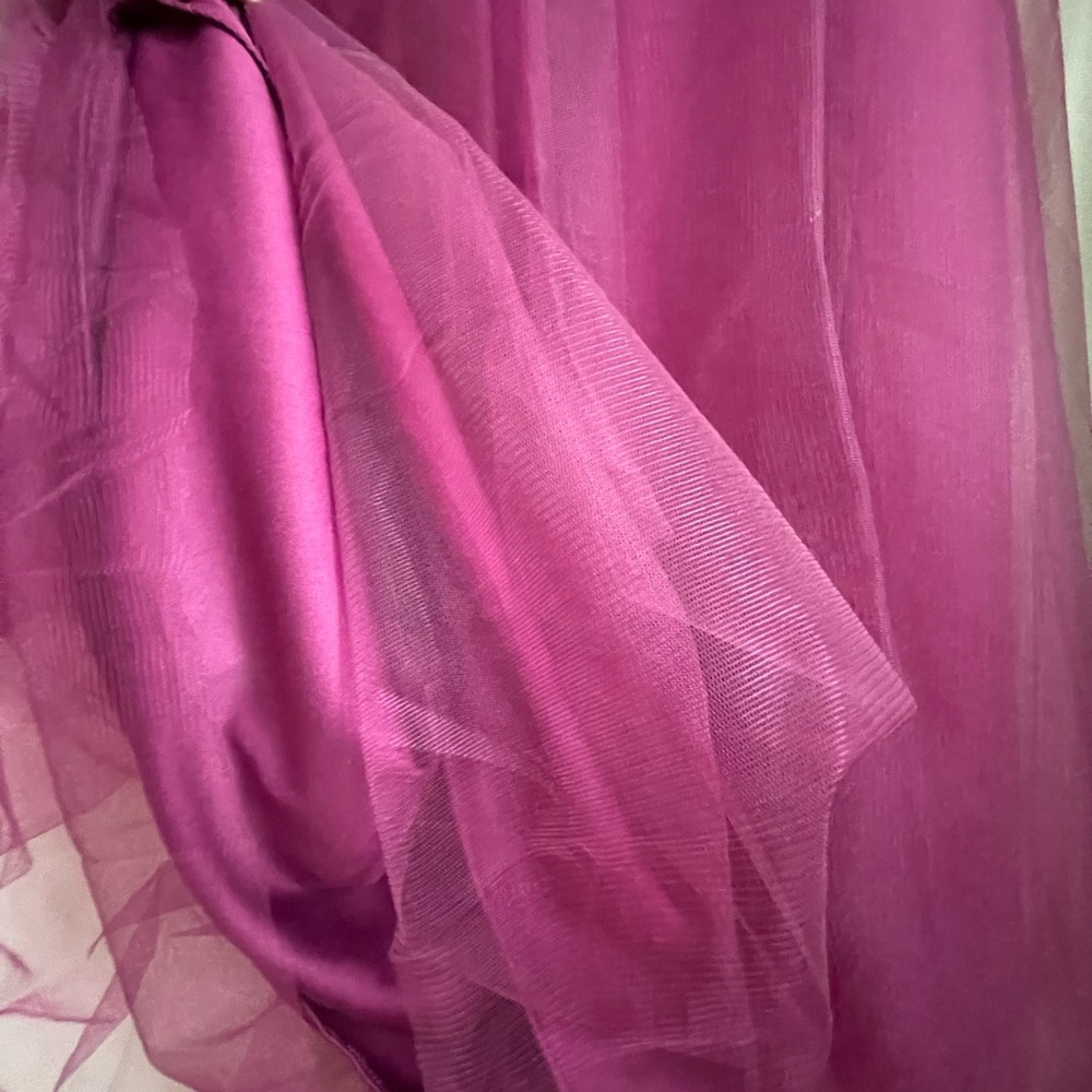 NWT Azazie raspberry PROM tulle dress - Picture 8 of 9